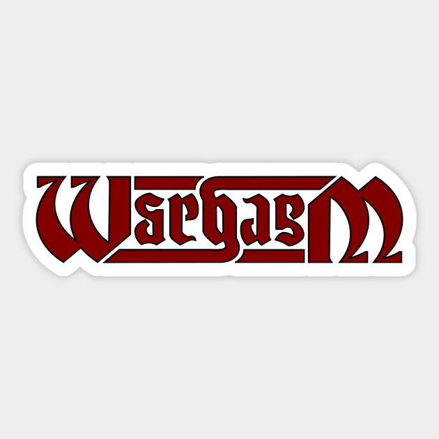 Billly Strings Wargasm Ambigram Sticker by R U Kind Design